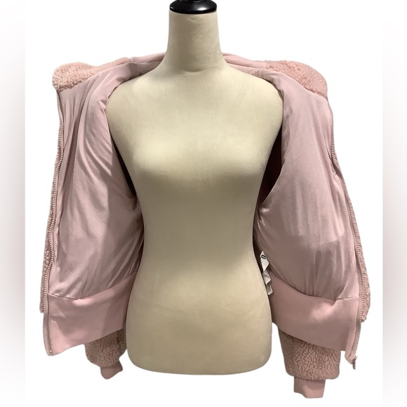 Fabletics Blush Hooded Sherpa Teddy Jacket Size S - Picture 6 of 9